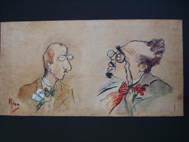 Caricatura de Artur da Silva Bernardes e Nilo Peçanha