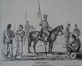Exército paraguaio: uniforme de cavalaria e infantaria.